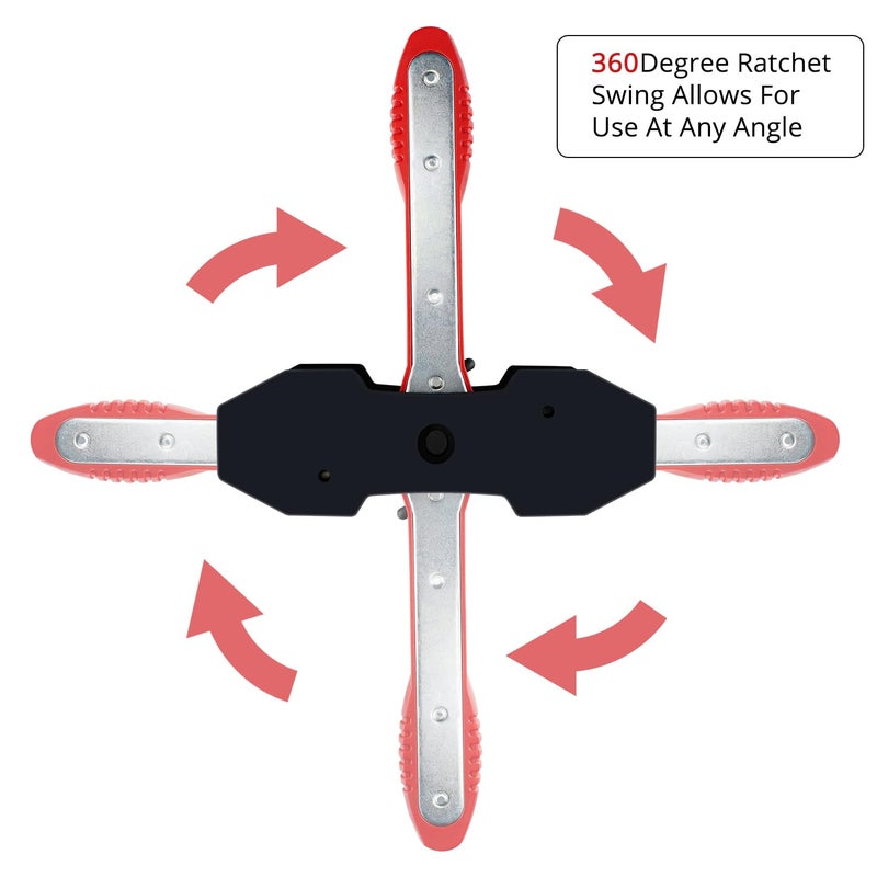 YSTOOL Brake Caliper Press Tool Car Piston Spreader Pad 360 Degree Swing Ratchet Hand Wrench Expander for Single Twin Quad Piston Disc Brake - Image 2